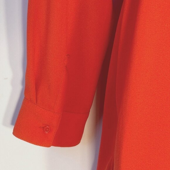 Gap SZ XL Red Orange Peasant Dress Career Preppy Classic Wardrobe Staple Casual - Picture 3 of 8